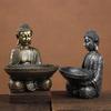Elephant Buddha Statue Thailand Buda Resin Huddhism Figurines Fengshui Hindu Sitting Buddha Figurine Living Room Home Decor Gift