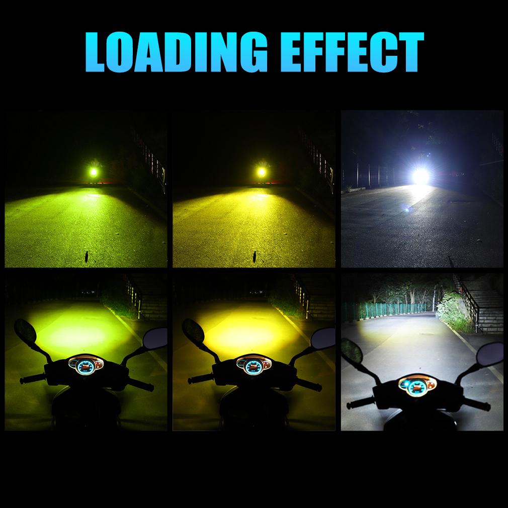 1Pc 20000Lm H4 LED Motorcycle H6 BA20D LED Moto Headlight Bulb 60SMD 3030&CSP Projector Lens White Yellow Hi/Lo Lamp Scooter Accessories Fog Light 12V