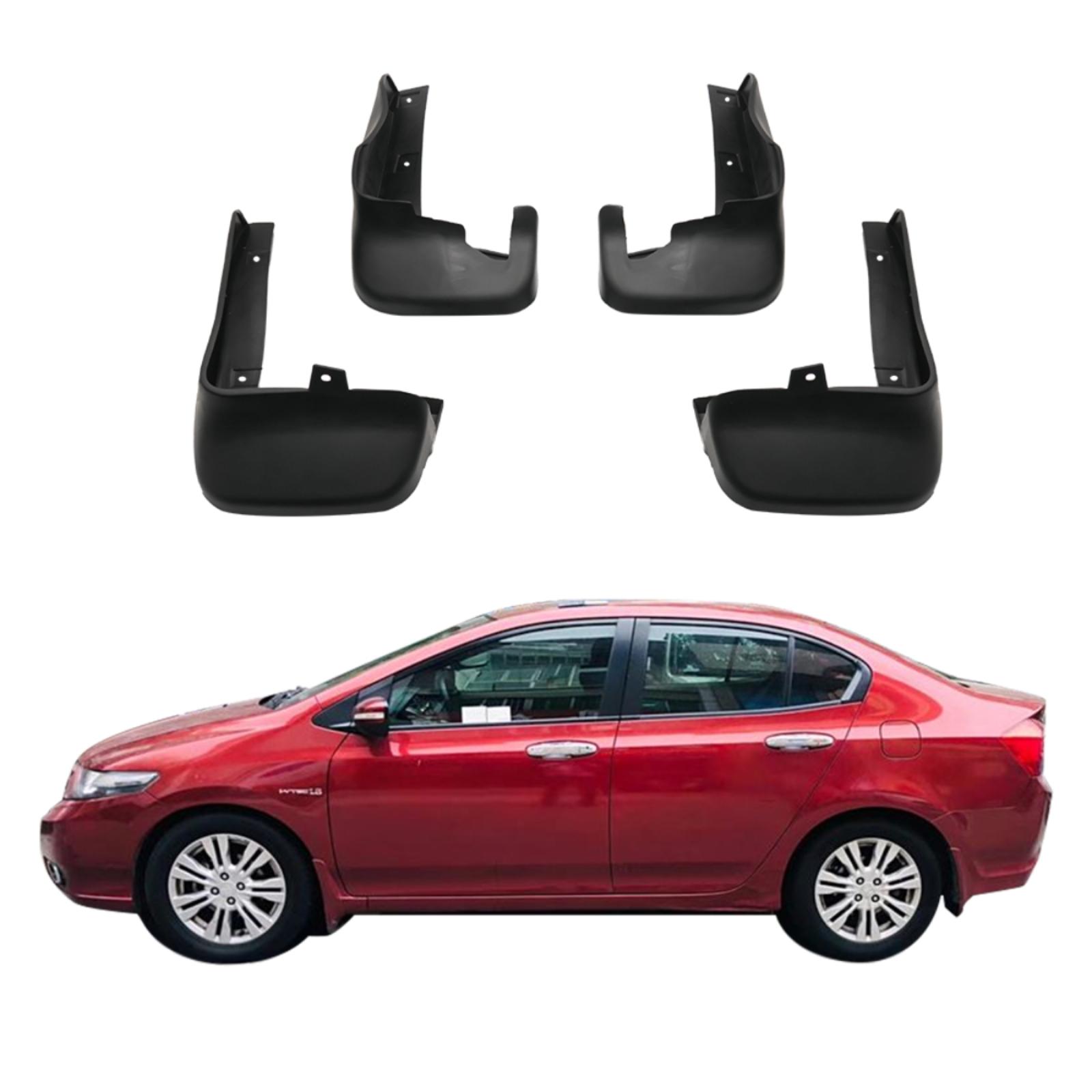 

4PCS Car Mud flaps Splash Guards Mudguards Car Mud Flaps Compatible with honda city 2009 2010 2011 2012 2013 2014 BT-22 чёрный