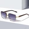 Zinc Zinc Alloy Double-bar Sunnies Eyewear Anti-UV Plain Glasses New Unisex Polarized Sunglasses  Gift