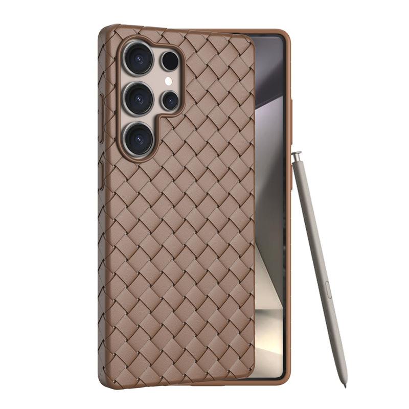 High-end business woven pattern Samsung Galaxy s11 phone case s11ultra solid color s11plus soft