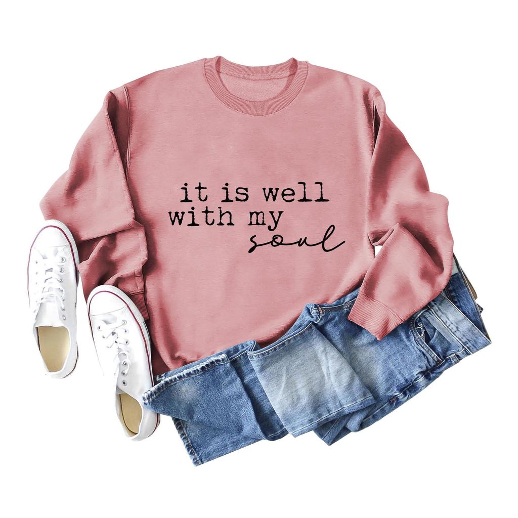It Is Well With My Soul Round Neck Women's Long Sleeve Sweatshirt
