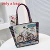 Ethnic Embroidered Handbag For Women With Canvas Material And Zipper Closure For Daily Use