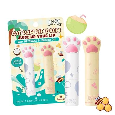 UNICAT - Set de Bálsamo Labial de Pata de Gato Coco + Miel