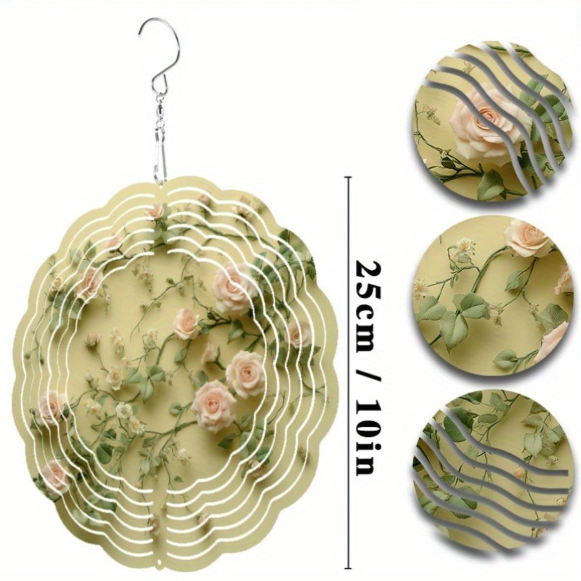 

10-дюймовый металлический ветряной спиннер, художественный декор для сада, вращающийся на 360 градусов подвесной колокольчик для улицы на все сезоны, подарок для друзей и семьи 01A