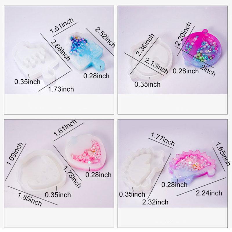 DIY Quicksand Epoxy Silicone Mold Jewelry Pendant Resin Molds Making Crafts Tools