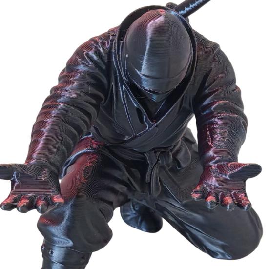 Portalápices Ninja Decoración de Escritorio Portalápices Ninja Arrodillado Soporte para Bolígrafos Impreso en 3D Genial Regalo para Adolescentes Niños Adultos Accesorio de Escritorio de Oficina