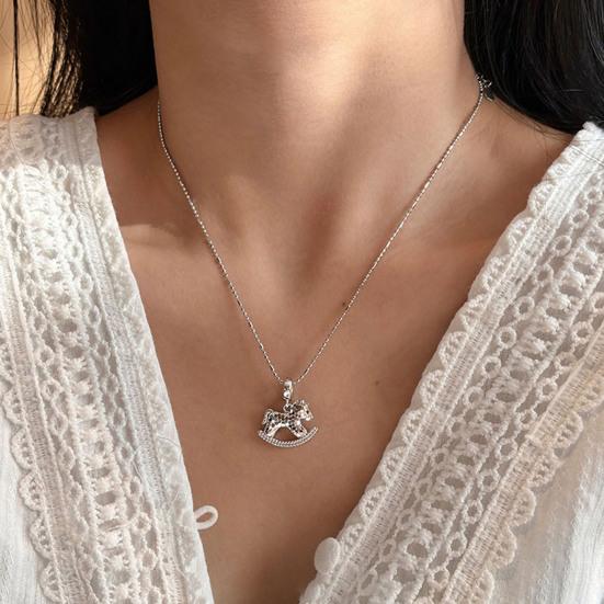 5Pcs Zinc Alloy Horse Charm Metal Electroplating Horse Charm Decoration Accessories DIY Keychain Jewelry Earring Bracelet Necklace Pendant