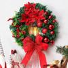 Christmas Wreath for Front Door Red Gold Window Wall Door Decorations 2025 Christmas Garland Ornament Guirnalda Navidad