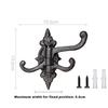 Nostalgia Three Layers Wall Hooks Rotatable Wall Decoration Coat Hook Entrance Hook Outdoor