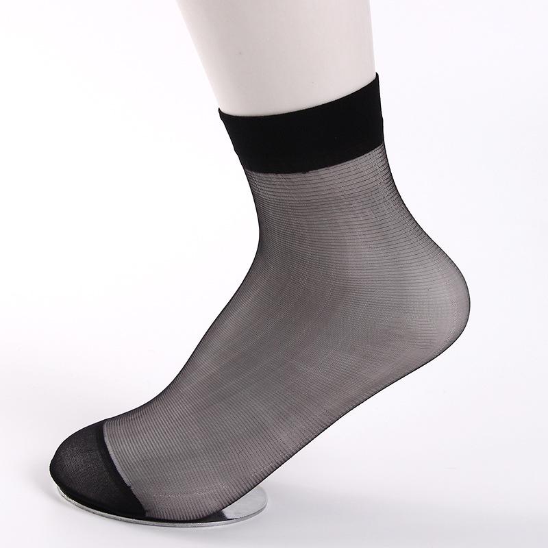 

Summer Ultrathin Crystal Silk Breathable Women s Transparent Short Stockings One Size