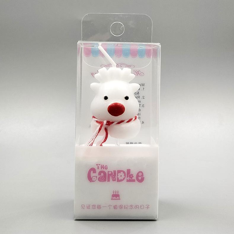 Atmosphere Decoration Christmas Deer Candles Creative Christmas Decoration Elk Shape Birthday Candles