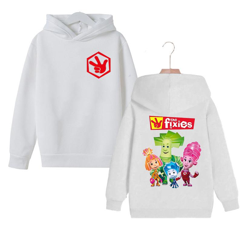 Autumn The Fixies Graphic Hoodies Boys Girls Cute Cartoon Print Hoodie Long Sleeve Casual Children's Sweatshirt Kids Hooded Tops