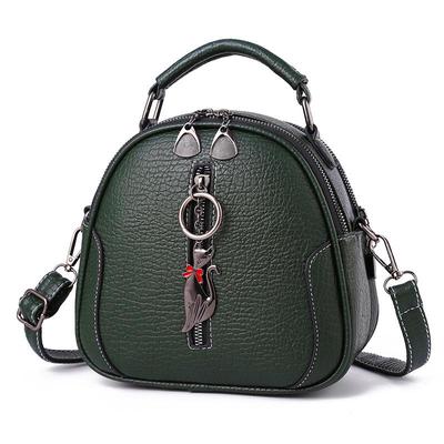 2024 Fashion Women's Small Round Crossbody Bag with Cute Pendant