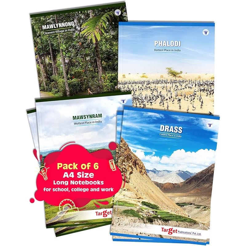 Target Publications A4 Size Long Notebooks