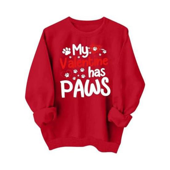 Valentinstag Sweatshirt für Damen Liebesherz Grafik Pullover Rundhalsausschnitt Oberteile Herbst Lässige Langarmshirts