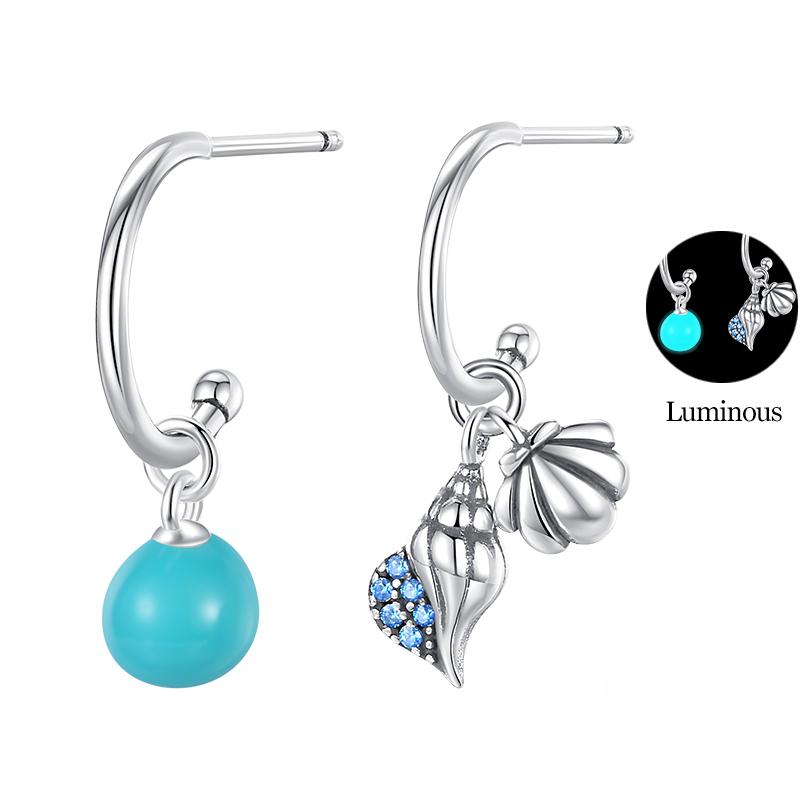 925 Silver Ocean Theme Earrings Dolphin Sea Star Shell Turtle Original Design Fashion Jewelry for Women