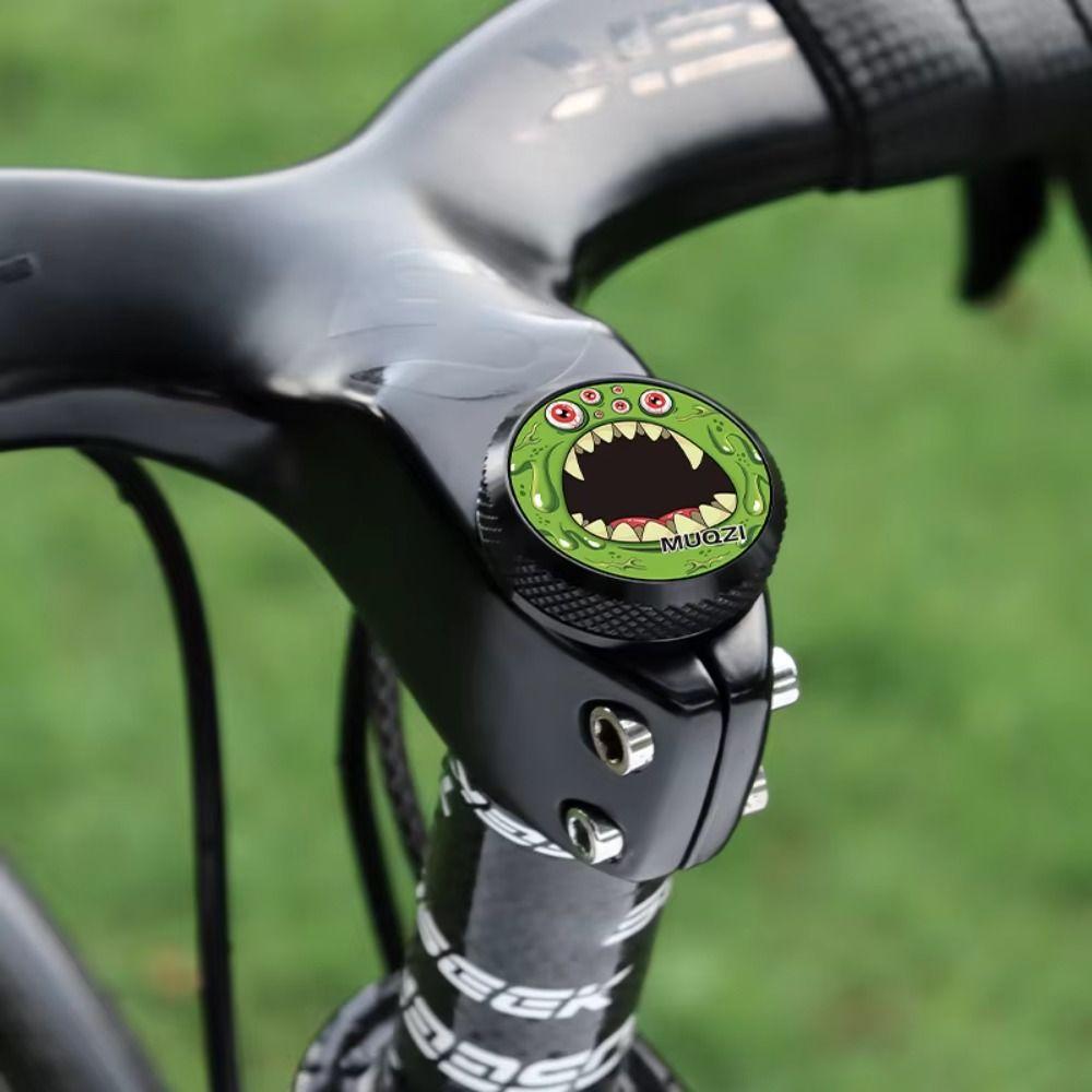 1 Set Halloween Style Bicycle Stem Cap Waterproof with Screws&Hexagonal Wrench Bike Bowl Sealed Cap Aluminum Alloy Durable