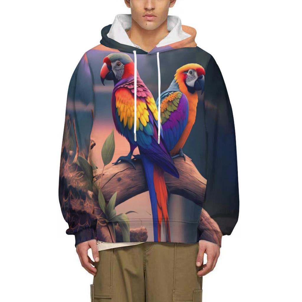 New Fashion Parrot Hoodies Personality Animal Print 3d Hoodie Casual Couple Pullover Sweatshirts