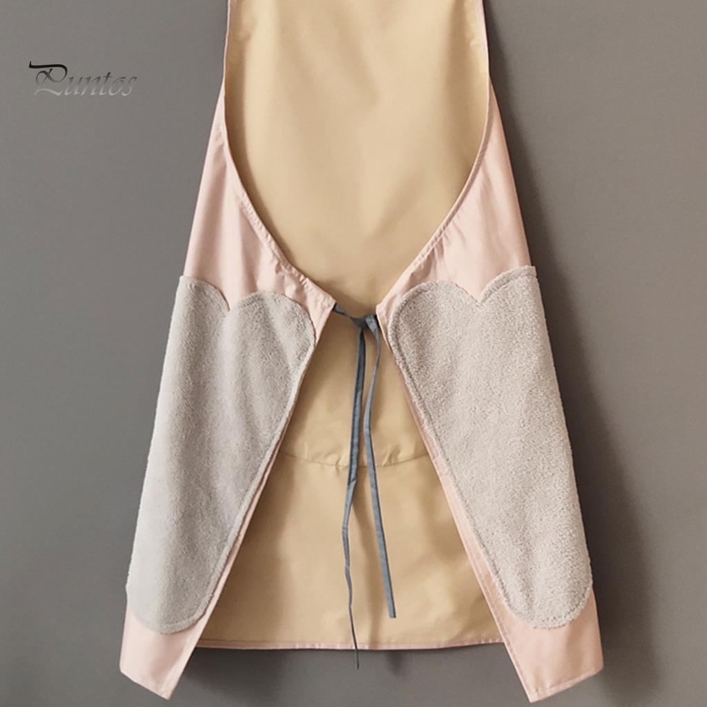 Puntos Cartoon Oil Proof Kitchen Waterproof Wipeable Wreath Rabbit Nail Shop Apron