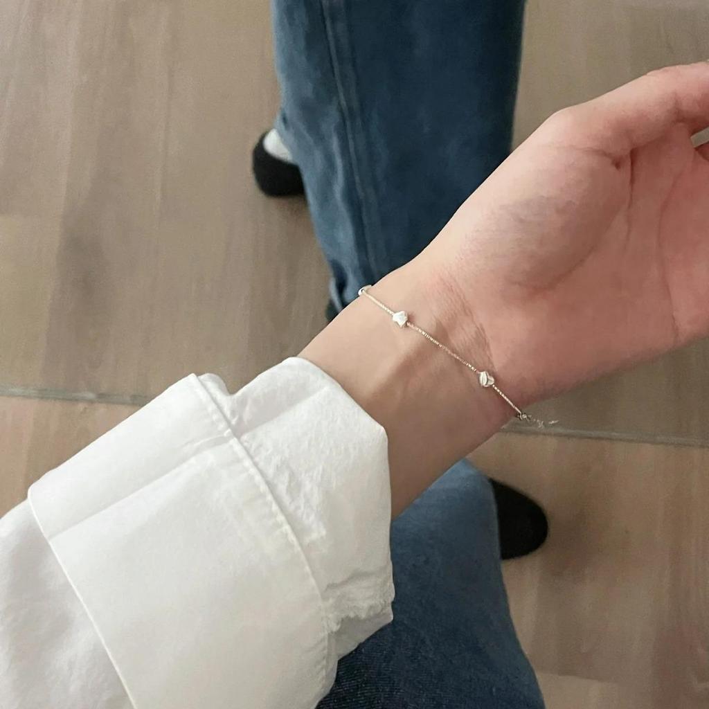 Elegant Layered Heart Bracelet for Women - Versatile Fashion Hand Jewelry