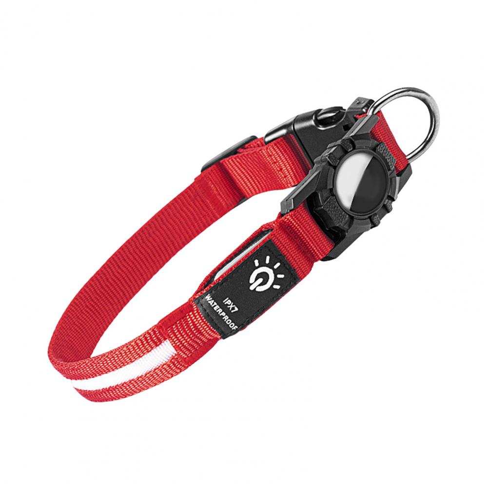 

Lightweight Dog Collar for Small Dogs Wear-resistant Dog Collar for Outdoor Adventures Rechargeable Led Dog Collar for Night S червоний