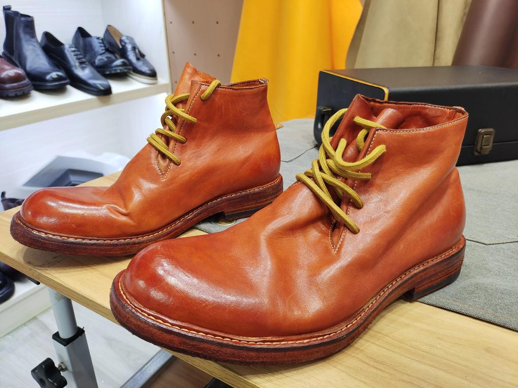 Fashion British Style Mens Ankle Boots Soft Calf Real Leather Handmade Motorcycle Boots Leather Sole Comfortable Lace Up Winter Footwear