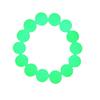 Green Luminous Pearl Luminous Stone Crystal Bracelet Men and Women Fluorescent Stone Transfer Bracelet Fashion Couple Gift
