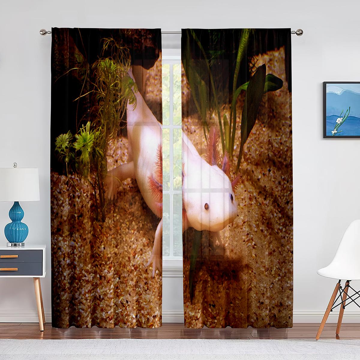 Мультяшный акварельный аксолотль в шляпе — фото 7