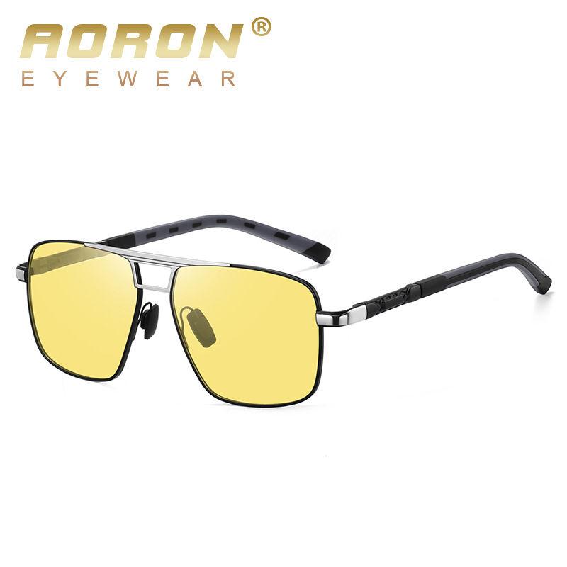 AORON Metal Frame Photochromic Polarized Sunglasses for Men Women Sport Driving Fishing Glasses