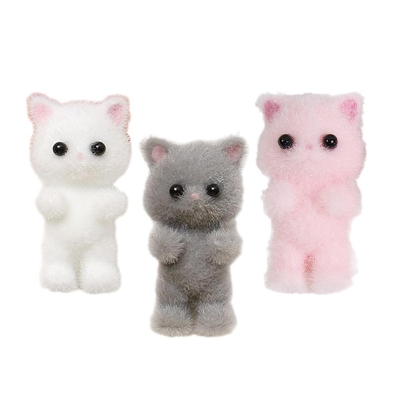 Soft and Adorable 3D Cat Headwear Captivating Cartoon Cat Half Hole Adornment Cartoon Cat Earring Necklace Pendant