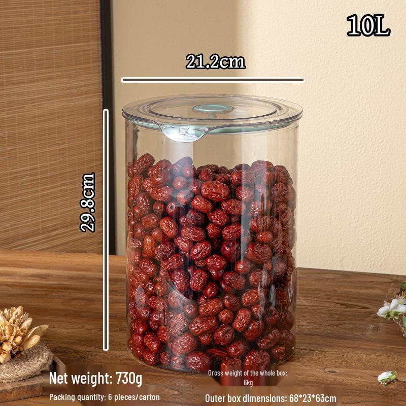 Sealed Plastic Storage Jar for Dried Tangerine Peel, Grains, Cereals, Dried Fruits, Kitchen Snacks, and Refrigerator Storage.