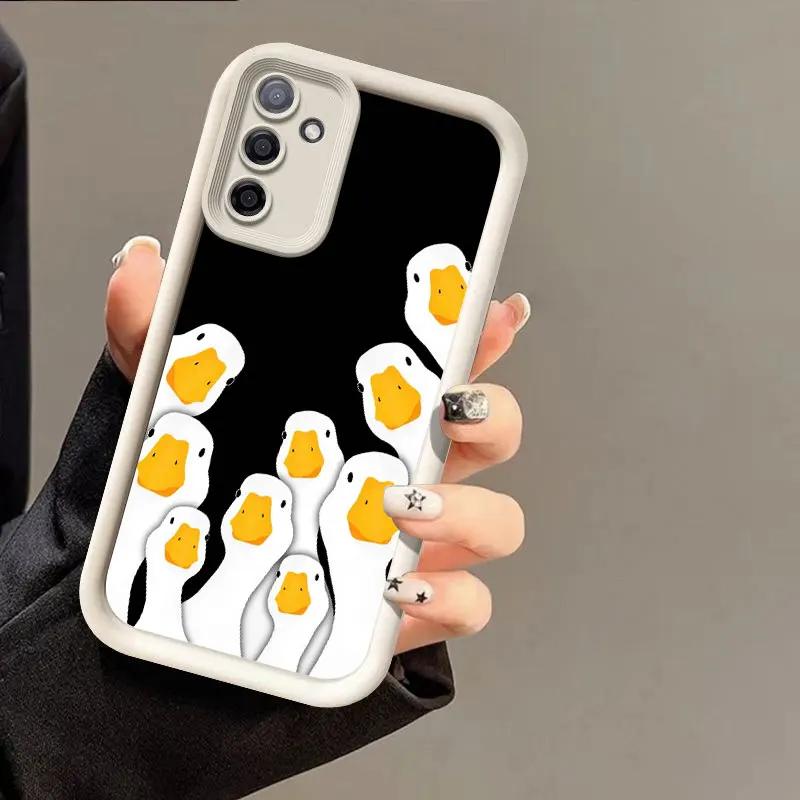 Cartoon Duck Goose Game For Samsung Galaxy Case S24 S23 S22 S21 Ultra Plus Fe A55 A54 A53 A52 A35 A25 A15 5G Phone Y2k Cover