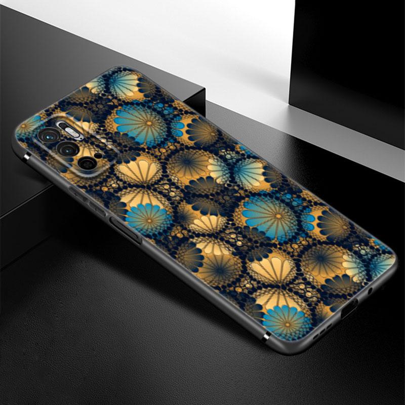 

Эстетичный чехол для телефона из африканской восковой ткани для Xiaomi Redmi Note 7 8 9 10 Lite 11 11E 11T 12 Pro 11S 4G 10T 5G 8T 9S 10S Черная крышка Redmi Note 12 Pro 5G