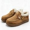 Retro buckle velvet Birkenstocks women's shoes, non-slip and wear-resistant thick-soled cotton shoes, simple and versatile women's short shoes