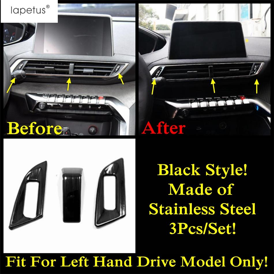 Stainless Steel Accessories For Peugeot 3008 5008 GT 2017 - Main Driving Glove Box / Head Light / Water Cup / Air Cover Trim