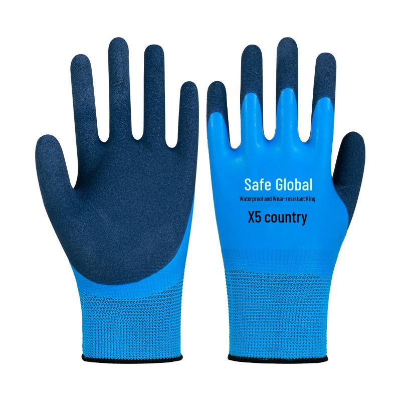 Mănuși de lucru din nitril impermeabile, cu elasticitate ridicată – Degete ranforsate, Rezistente la abraziune și ulei, Antiderapante, Respirabile, Protective