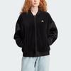 Adidas Embossed Monogram Reversible Letter Logo Print Sports Jacket Women Jacket Black IA3173