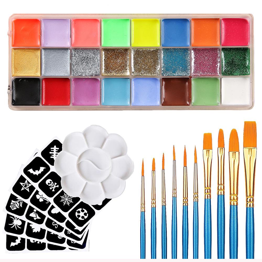 Set di Vernici per il Corpo Idrosolubili da 42 Colori per Pittura Facciale Festiva