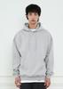Apparel Embroidered Simple Logo Oversized Hoodie (Grey Melange/White)