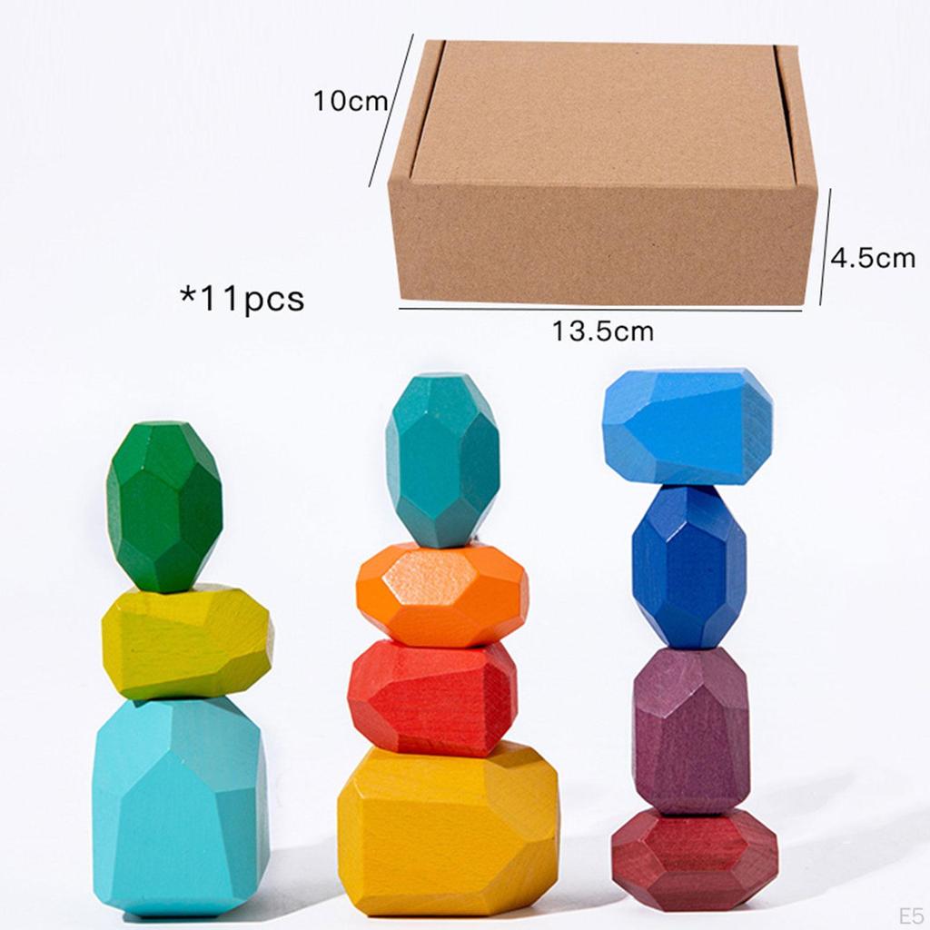 Naturholz Stapelsteine - Lustiges Lernspielzeug für Kinder