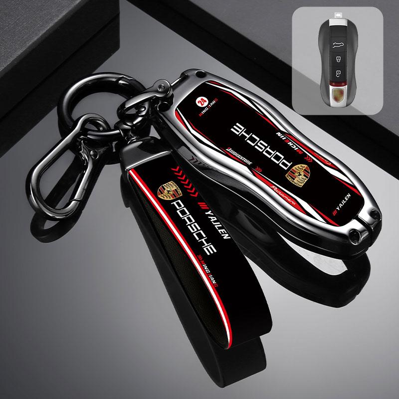 Coque de protection pour clé de voiture en alliage de zinc pour Porsche Panamera Spyder Carrera Macan Boxster Cayman Cayenne 911 718 981 991 Accessoires