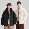Men Women Winter Down Jacket Warm Thick Stand Collar Casual Loose Fit Duck Puffer Coat