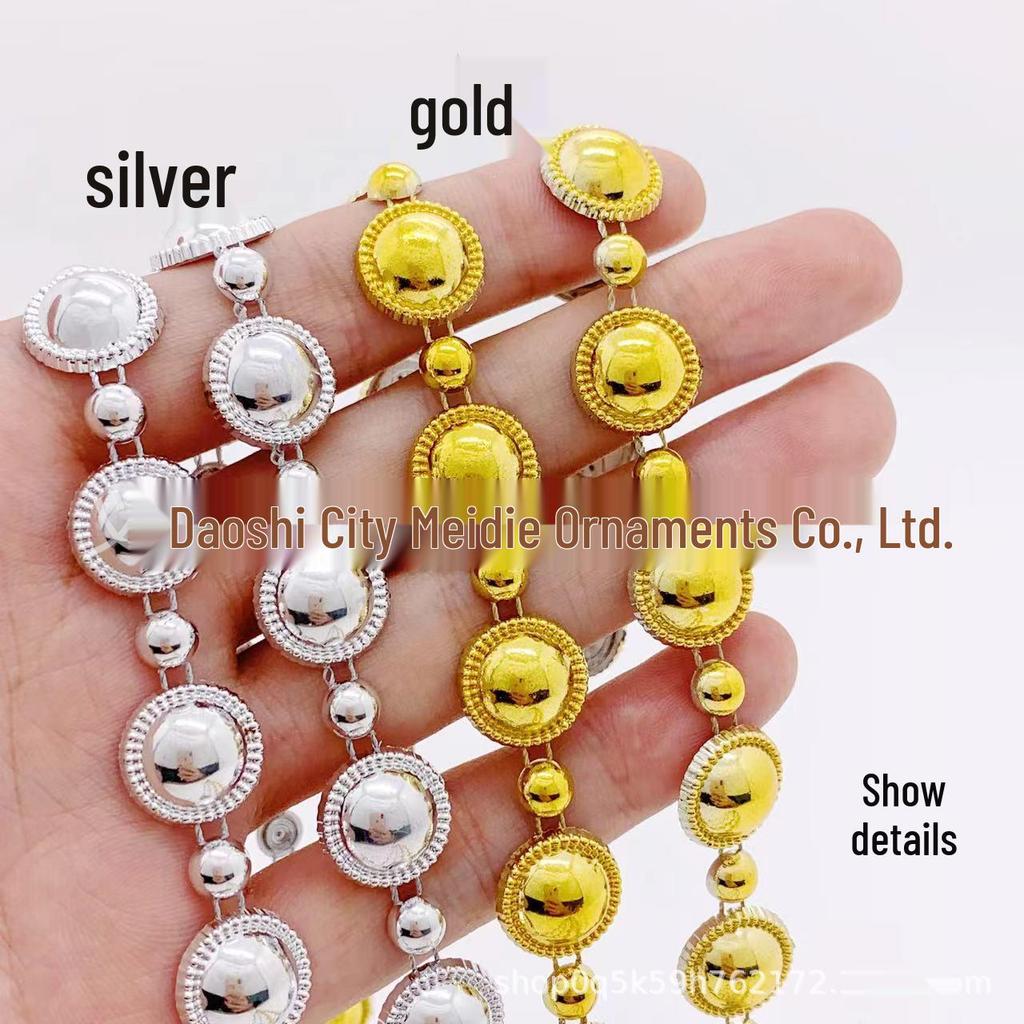 Gold and Silver Rhinestone Trim: Hand-stitched Ethnic Jingpo Miao Lace for DIY Clothing Accessories