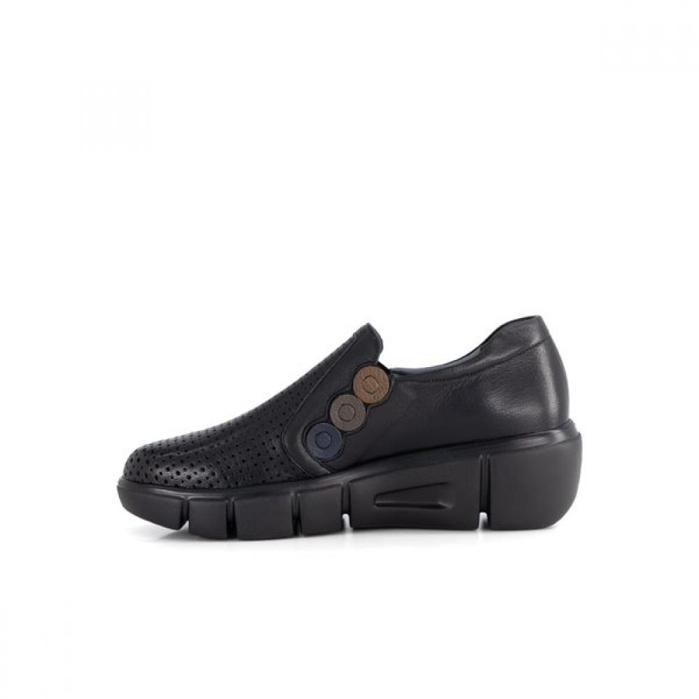 Vainer Women S Comfort Punching Loafer Black 346f0v1ba
