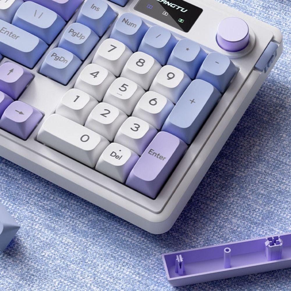 Three Mode 2.4G Bluetooth Wired Keyboard RGB Backlight Keyboard  Computer Peripherals