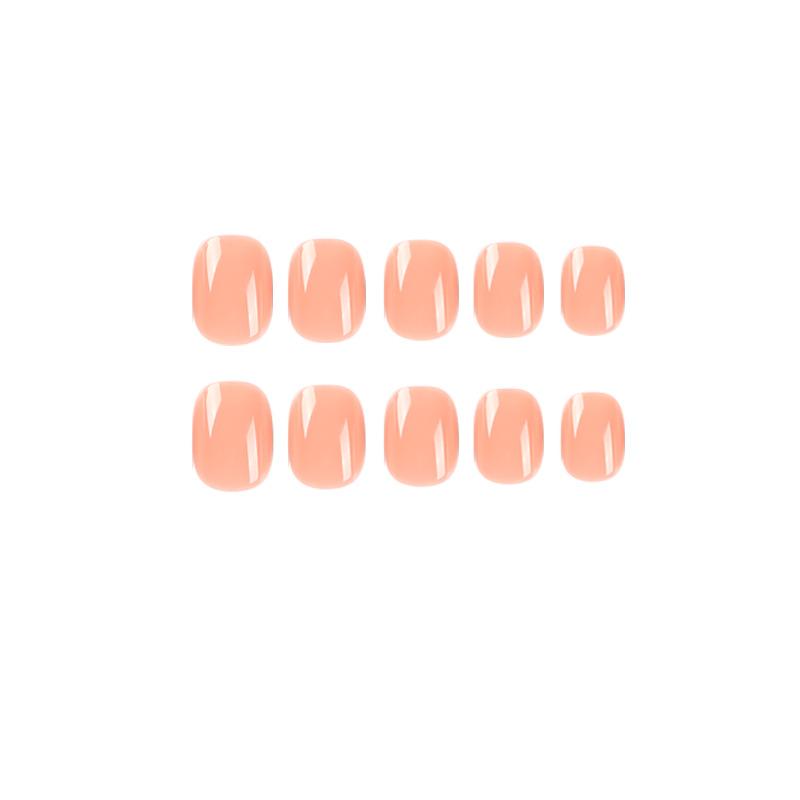 24 Pieces Wearing Nail Short Solid Color Nail Art Sheet Nail Art Sheet Finished Product Detachable Advanced Wearing Nail Art