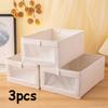 3 Stück/1 Stück Sichtfenster Schubladenstil Kleideraufbewahrungsbox, Büroaufbewahrungsbox, Dokumentenaufbewahrungsbox, Faltbare Organisationsbox