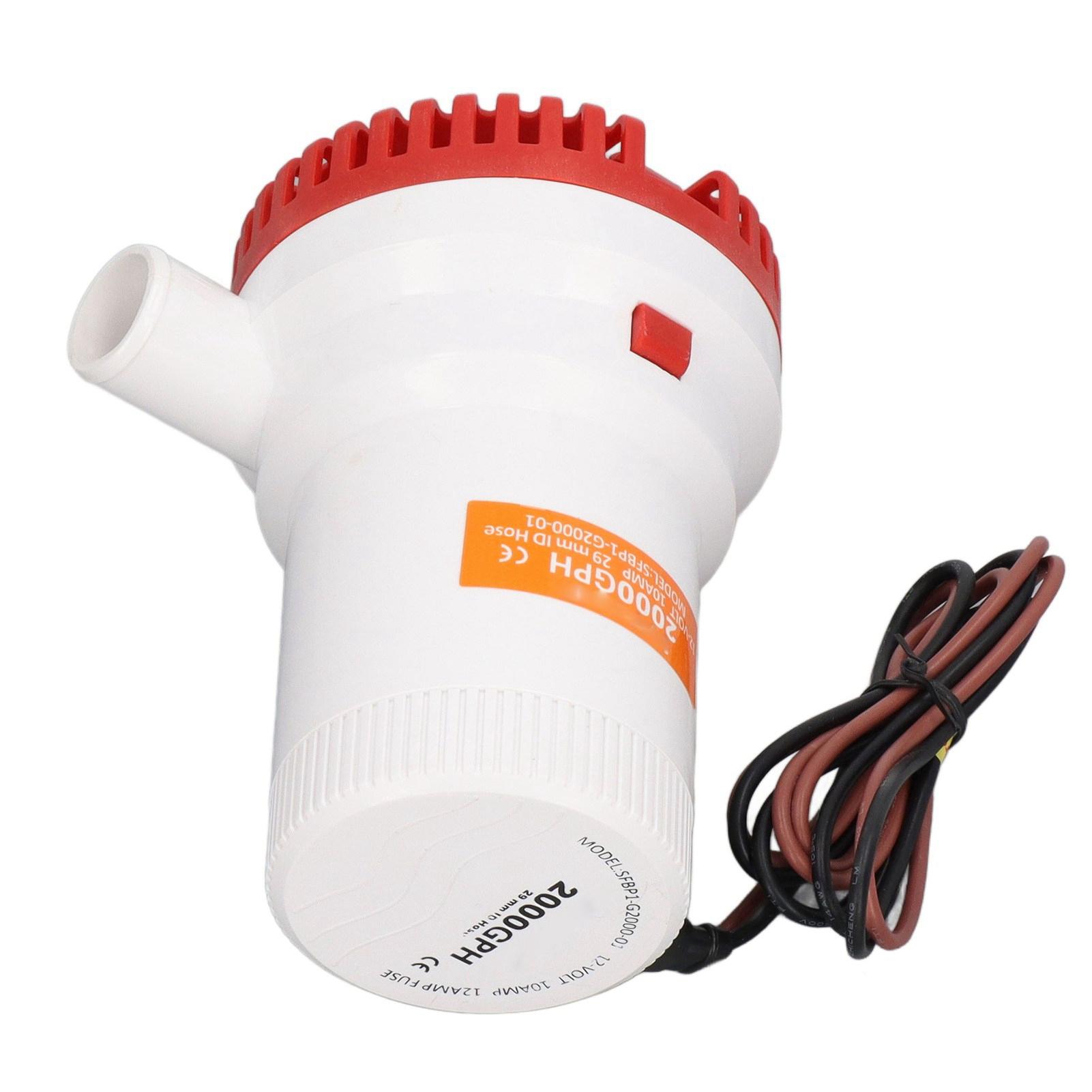 

Трюмний насос для човна, морського, занурювального, водного, електричного, сантехнічного, з низьким рівнем шуму, 2000 галонів на годину, 12 В