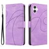 For Samsung Galaxy A07 5G/A06 4G/A06 5G Case Stand Wallet Leather Phone Cover Curved Line Wrist Strap